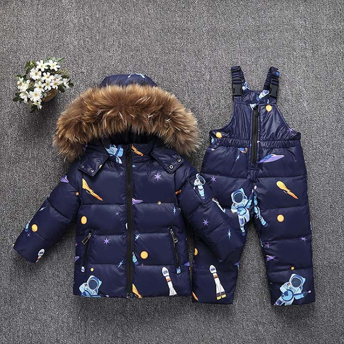 Combinaison. Veste matelassée unie pour bébé.